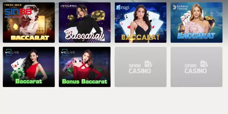 Casino Sin88 với trò chơi hấp dẫn