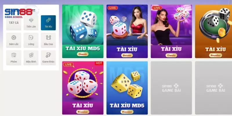 Game Tài Xỉu hấp dẫn tại Sin88